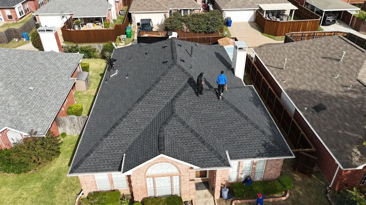 Slate & Tile Roof Repair work in progress on a Chicago property